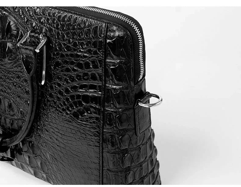 xipijiang new crocodile bag  business men  briefcase  men handbag  male  One-shoulder  Double zipper
