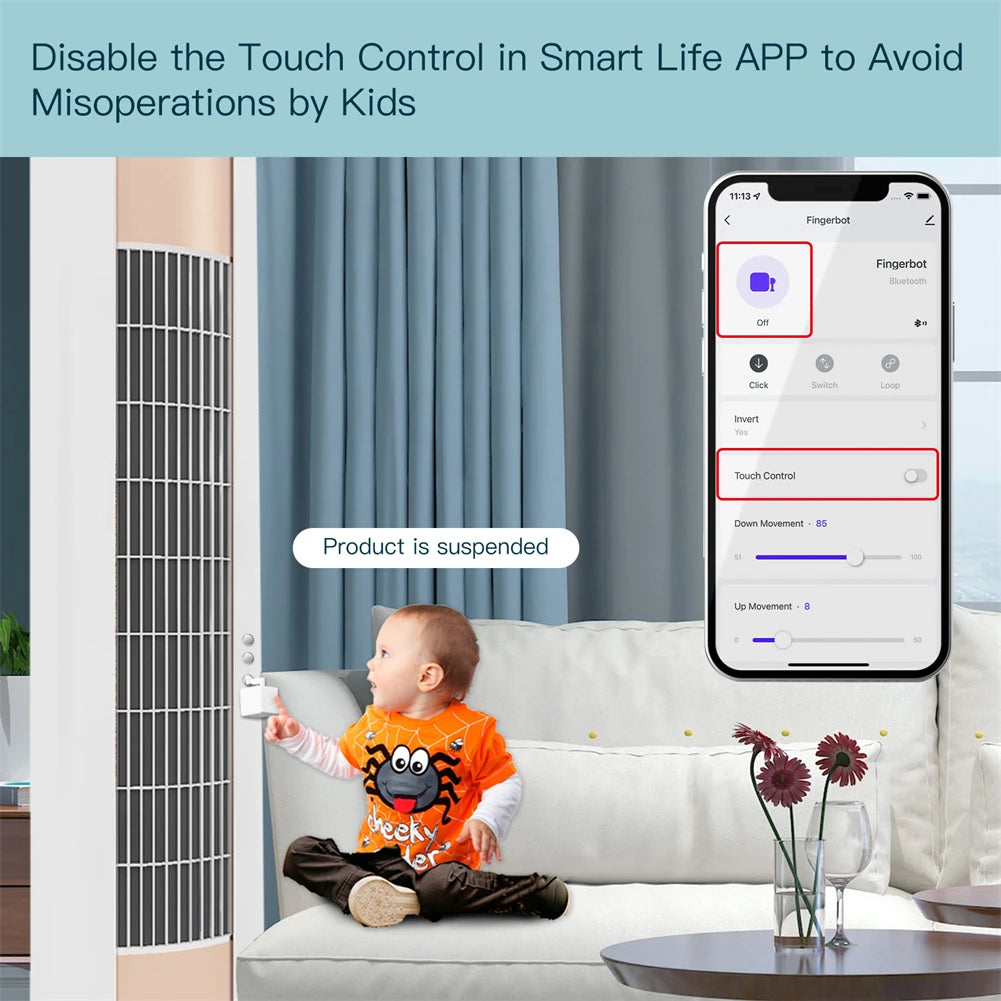 Smart Bluetooth Fingerbot Switch Pusher for App and Voice Control Tidesmit