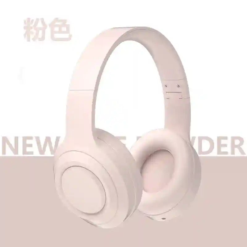 Wireless Over-Ear Headphones with Active Noise Cancellation and HiFi Stereo Pink Tidesmit
