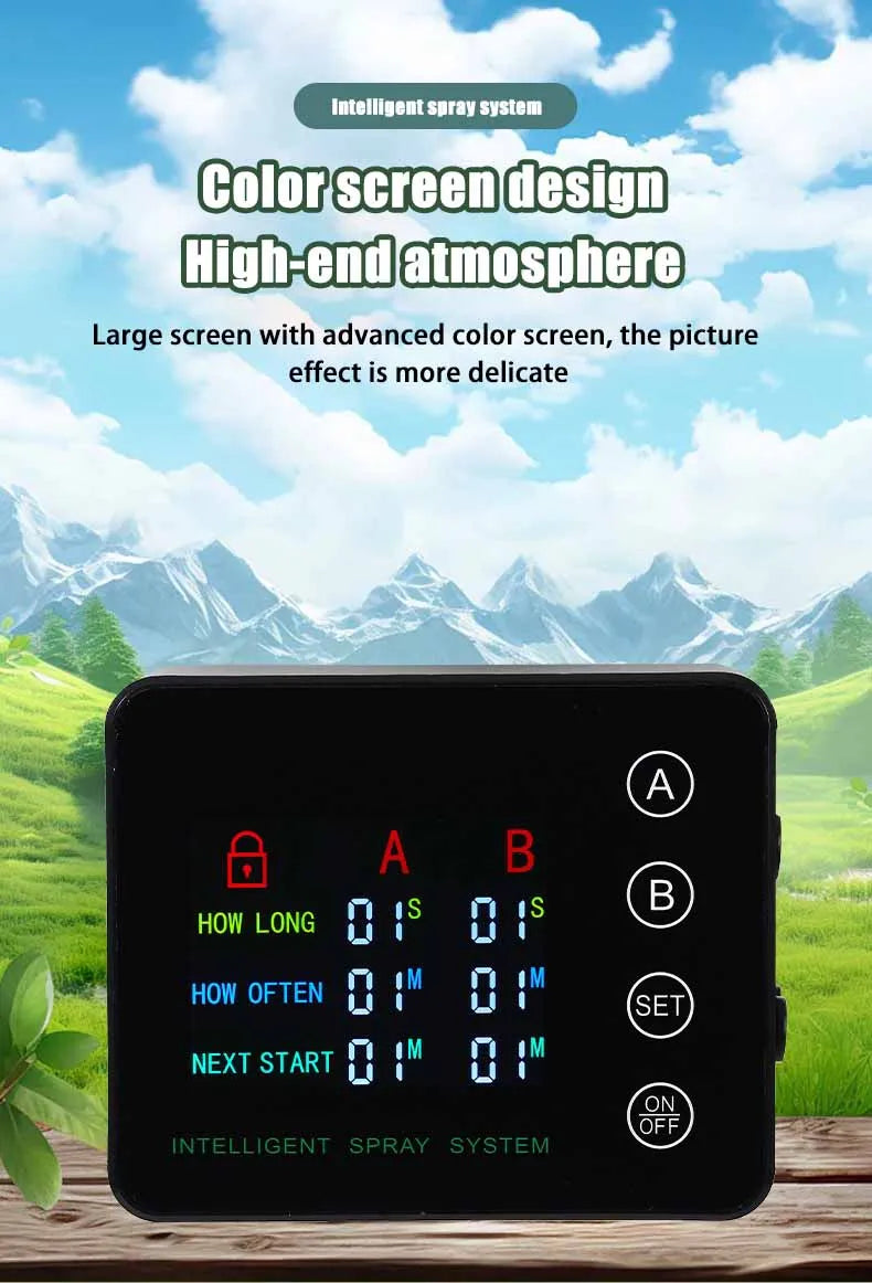 Rainforest Sprayer Double Pump Control Automatic Mist Timing Spray System Kit Irrigation Timer Reptile Sprayer Humidifier