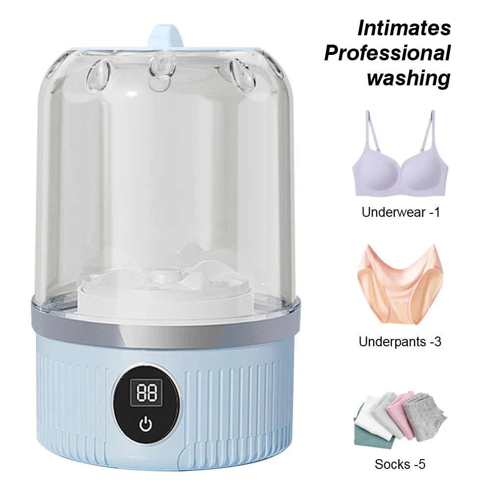 Tidesmit portable cordless mini washing machine and automatic laundry cup for gentle baby clothes cleaning