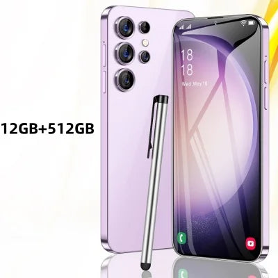Silicone Case for S27 Ultra: Military-Grade Shock-Absorbing Protection Purple 12GB 512GB Tidesmit