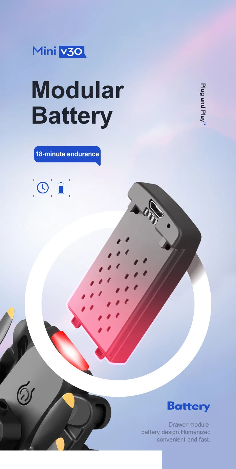 4K Camera Drone Foldable Quadcopter with Dual HD Lenses Tidesmit