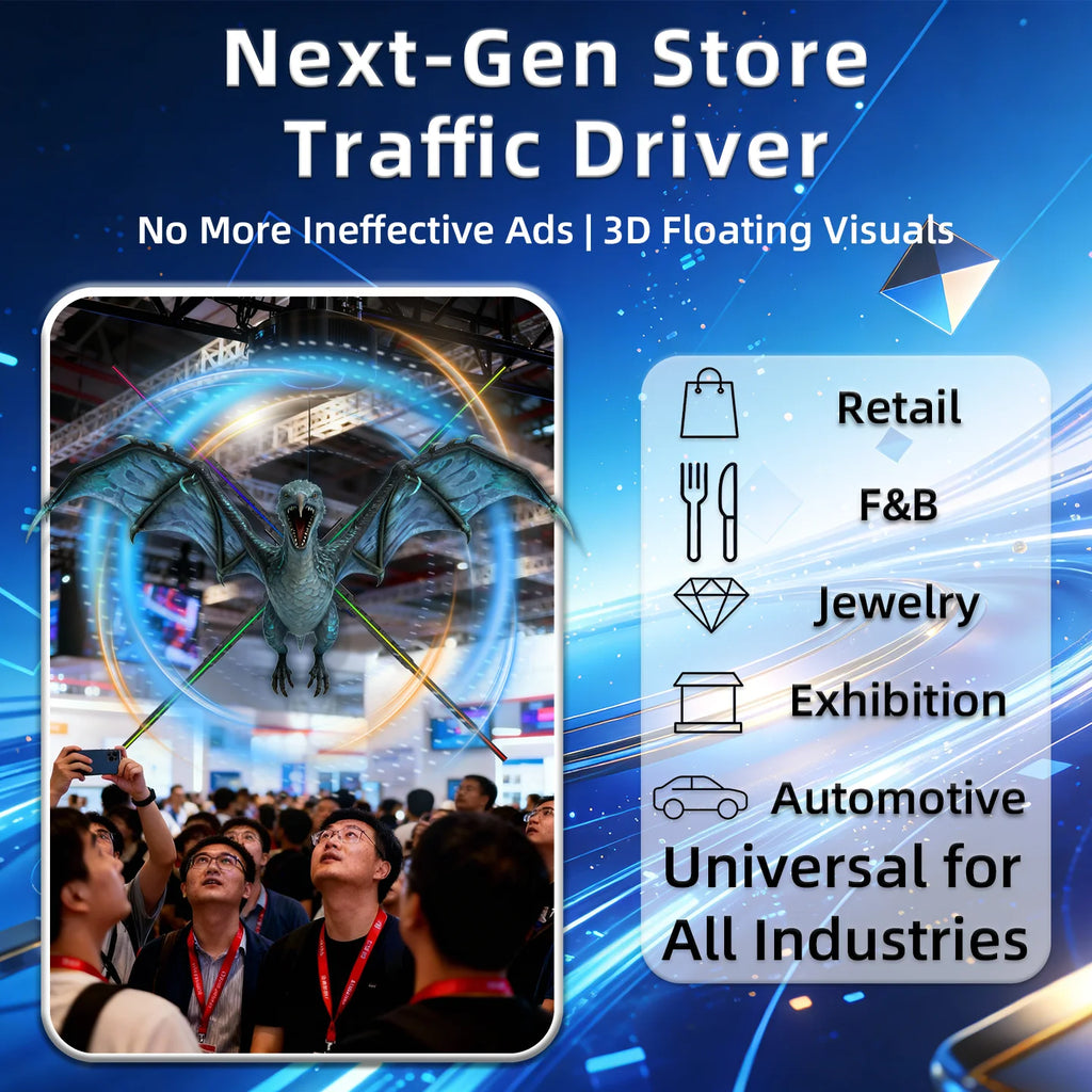Ultra HD 65cm 100cm 3D Fan Hologram Projector Holographic Advertsing Lights LED Sign Lamp Support Cloud Controll WIFI Display