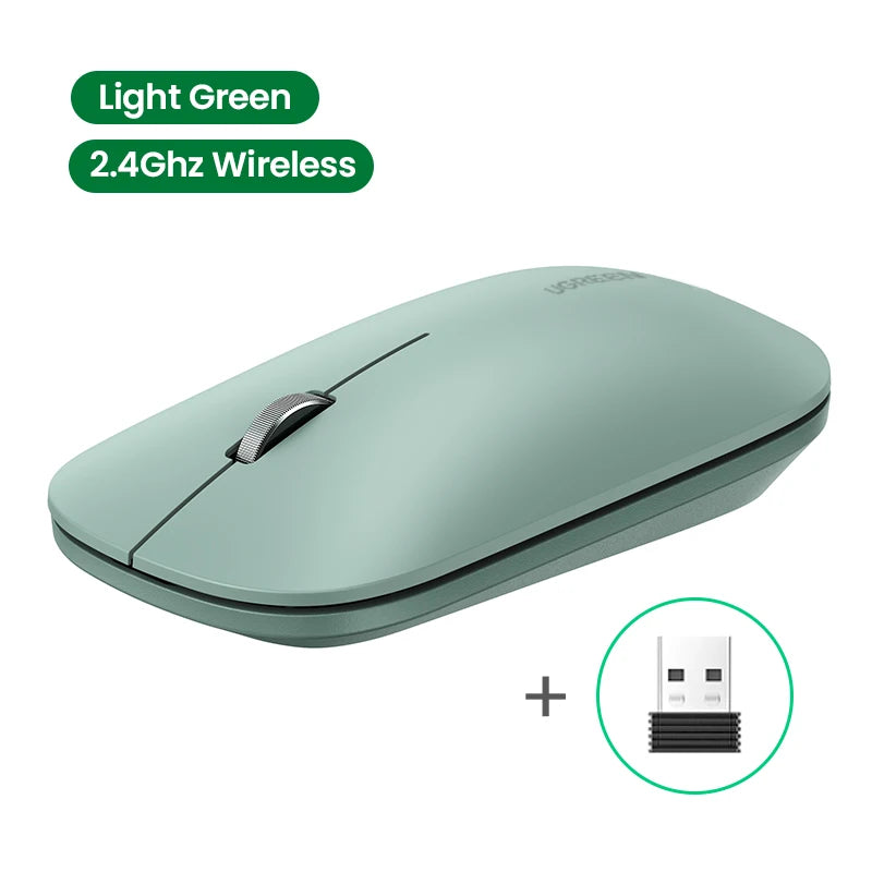 UGREEN Silm Wireless Mouse  Bluetooth 2.4G 4000 DPI  Silent Click For MacBook Pro M1 M2 iPad Tablet Computer Laptop PC
