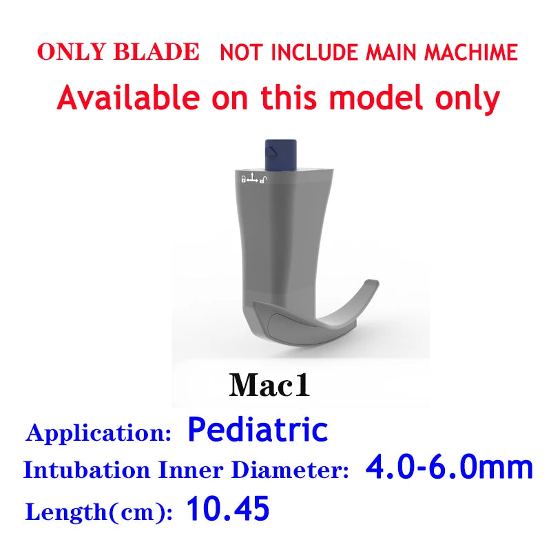 Accessories for Video Laryngoscope Stainless Steel Blades, Laryngeal Mask Airway, guide wire, and Screen