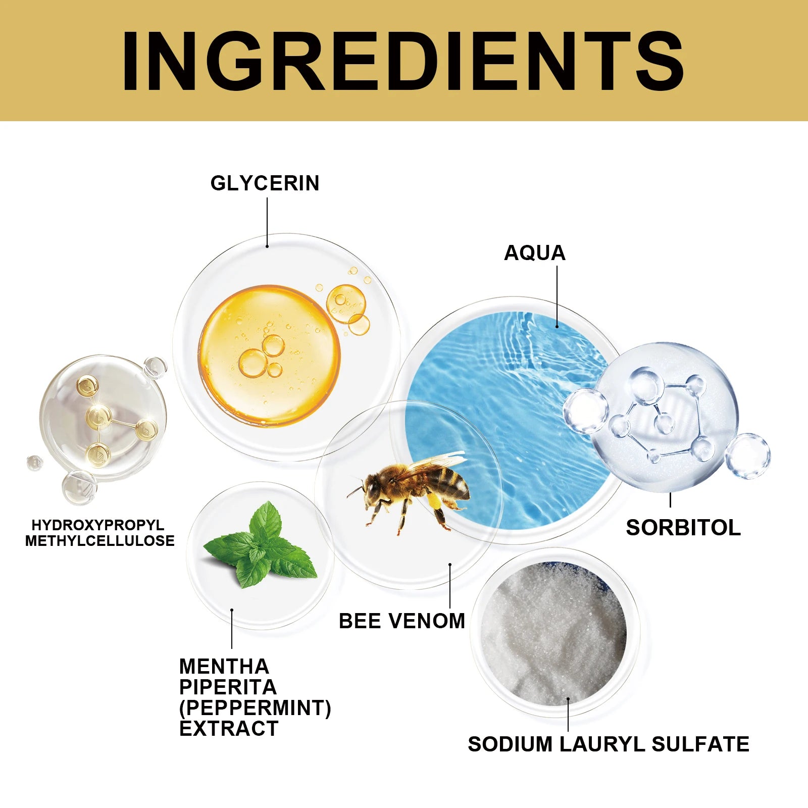 Tidesmit Bee Venom whitening toothpaste for plaque removal and long-lasting fresh breath oral care