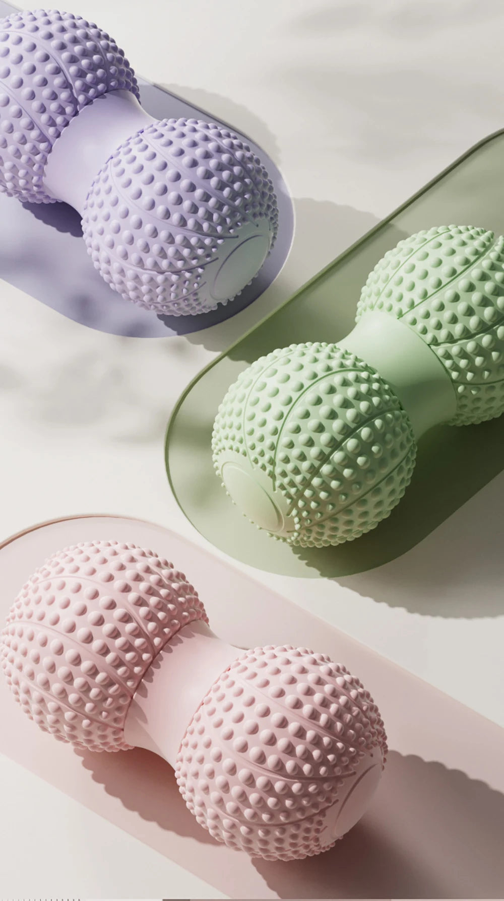 Peanut Massage Ball for Deep Tissue Back Pain Relief - 6.5cm TPE Tool Back Massage Instrument Tidesmit