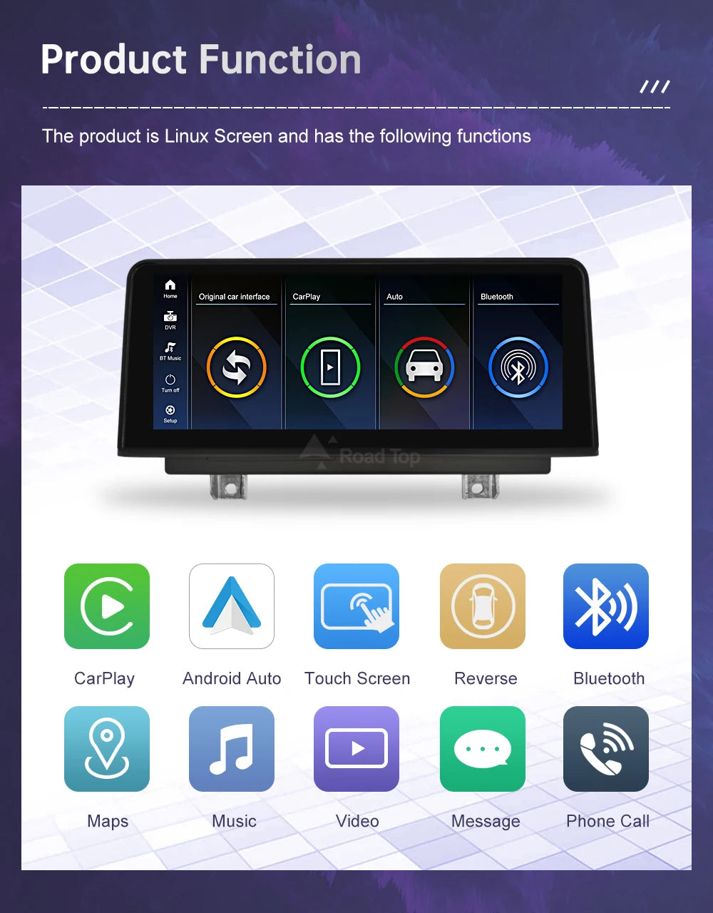 Wireless CarPlay Touch Display for BMW 1 Series E81 E87 CIC/CCC Tidesmit