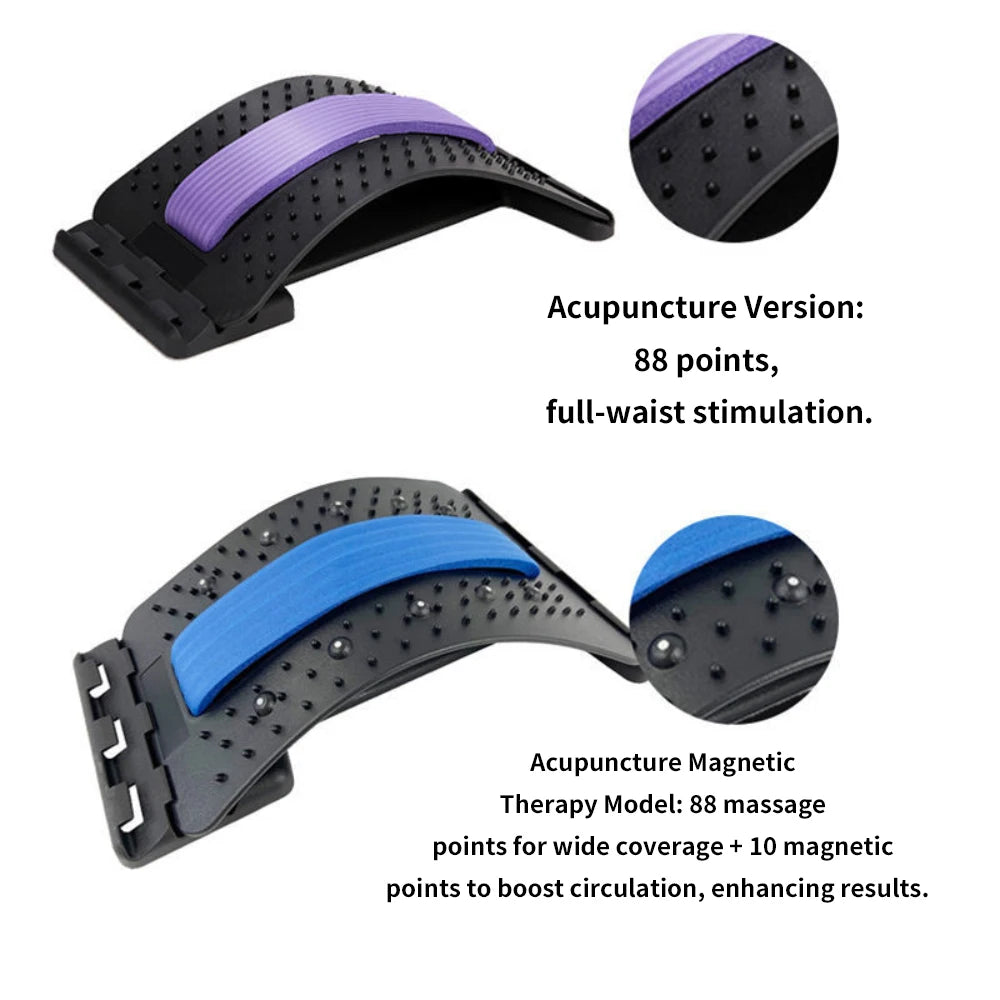Adjustable Back Stretcher Lumbar Support Massager for Muscle Relief Massage Chairs Tidesmit