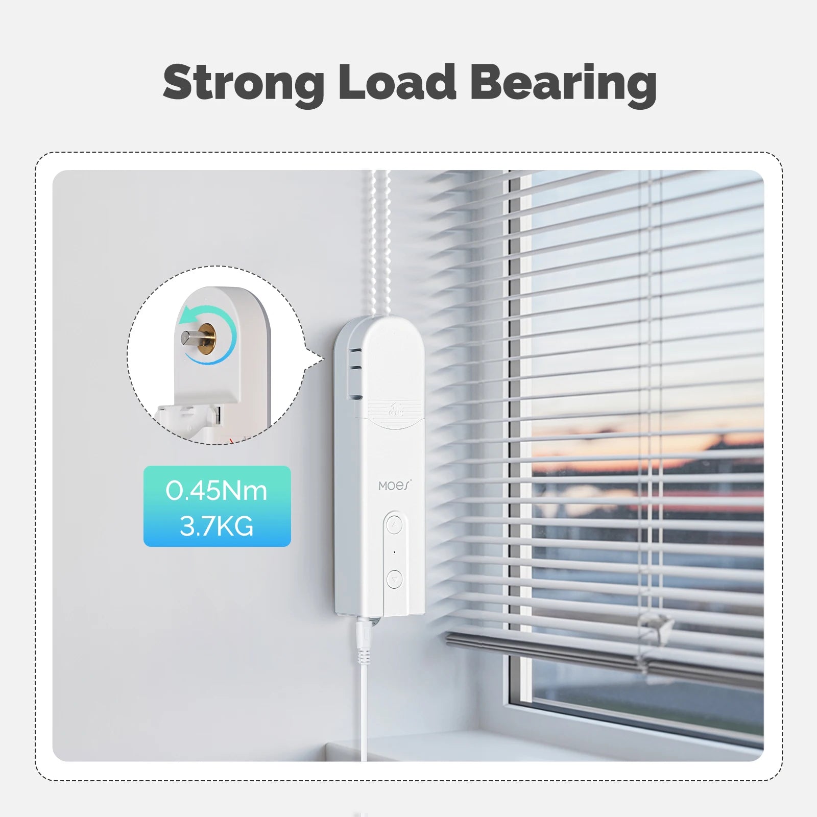 Tuya WiFi Smart Curtain Motor, MOES Electric Roller Blinds Driver, Alexa Google Home Voice Control, Automatic Pull Cord Chain