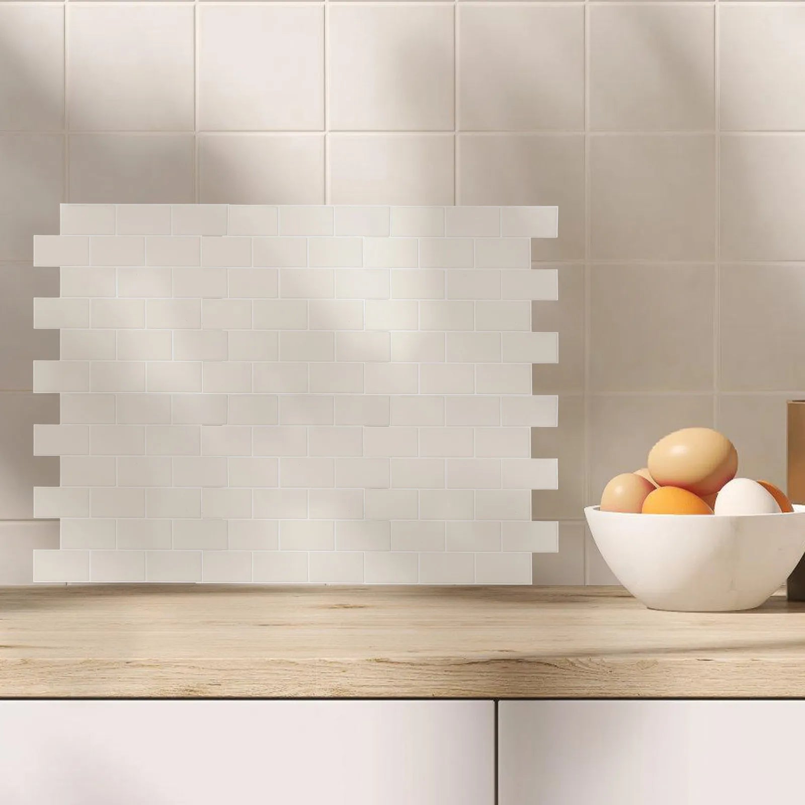 6Pcs Kitchen Tiles Peel and Stick Tile Stickers 30x30cm Waterproof Self Adhesive Decorative Tile Decals Bathroom Backsplash PVC