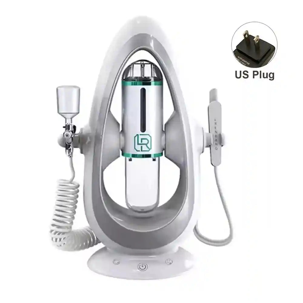 Hydra Facial Machine - Deep Pore Cleansing & Electric Massager Tool Eye Massage Instrument Double Heads-US Plug Tidesmit