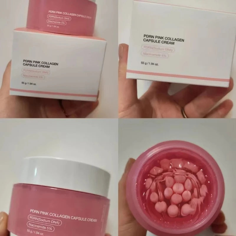 Nicotinamide Infiltrated Pink Collagen Capsule Cream A Facial Moisturizing Product Is Used for Anti-wrinkle And Moisturizing