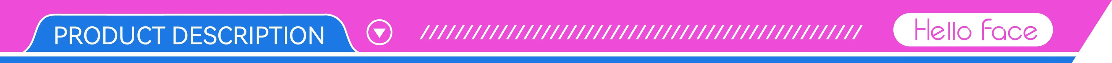 A horizontal banner for Hello Face red light therapy mat, featuring a pink background and blue product description tab.
