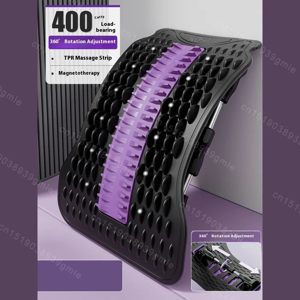 Back Stretcher for Lumbar Pain Relief with 12 Magnetic Acupressure Points Relaxation Treatment B Tidesmit