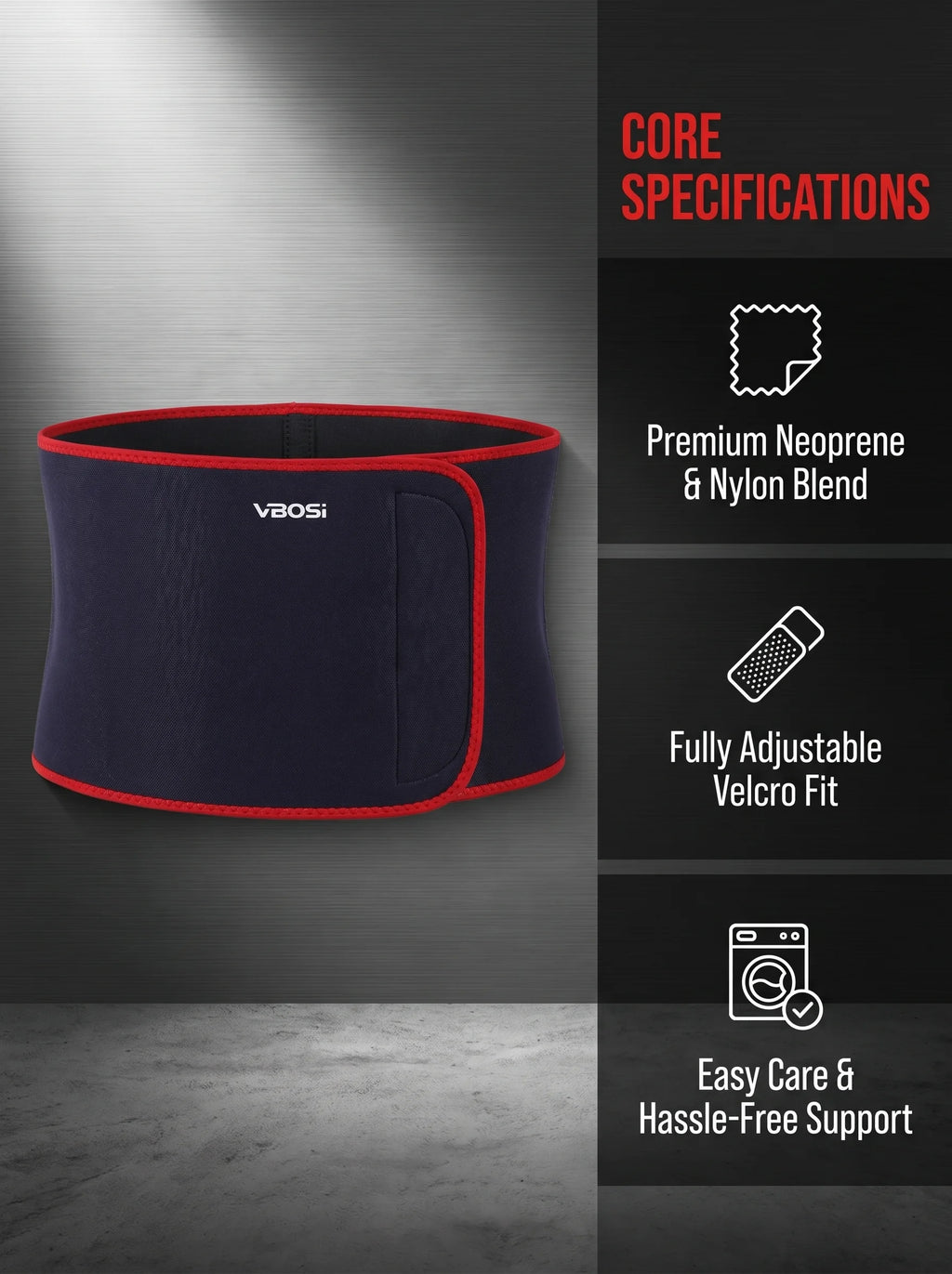 VBOSI Back Support Lumbar Belt Adjustable Waist Brace Men Women Sciatica Relief Lower Back Pain Support for Office Working