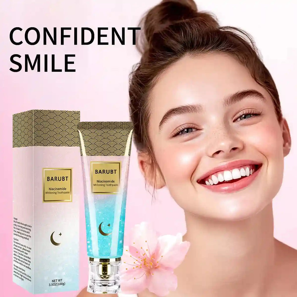 Tidesmit BARUBT Niacinamide whitening toothpaste for effective stain removal and long-lasting fresh breath