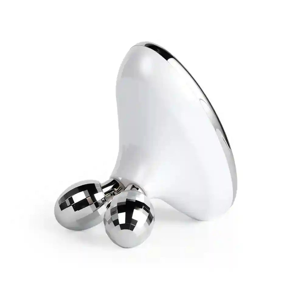 Microcurrent Face Roller Massager - V-Shape Facial Lift Tool (White) Massage Roller Tidesmit