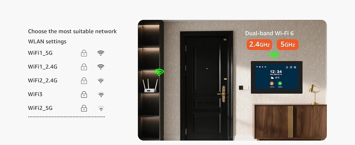 Tuya 7 inch LCD Wired Doorbell Wireless Wifi Smart Video Doorphone 2/3 Monitor HD 1080P Camera IC Card Unlock Intercom System