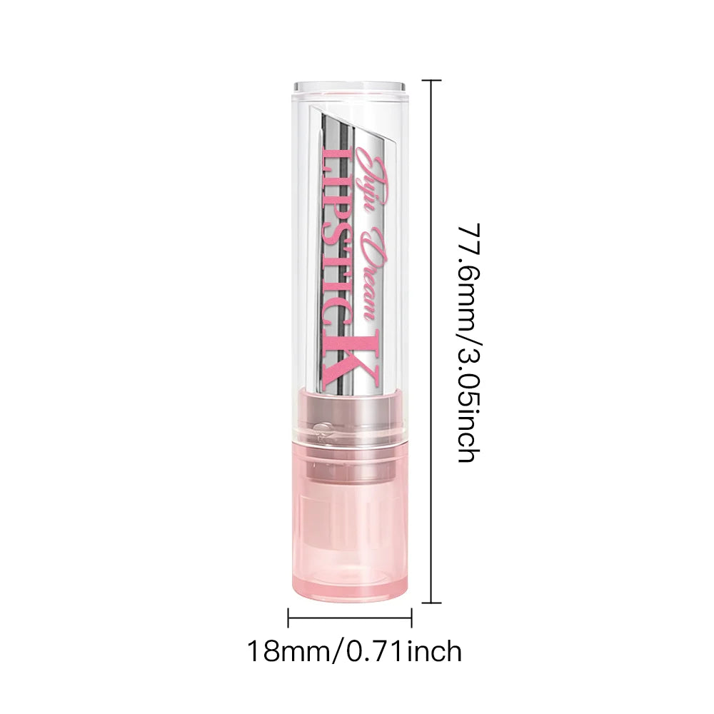 Pink Magic color-changing moisturizing lip balm in a clear and pink tube for a hydrating daily look.
