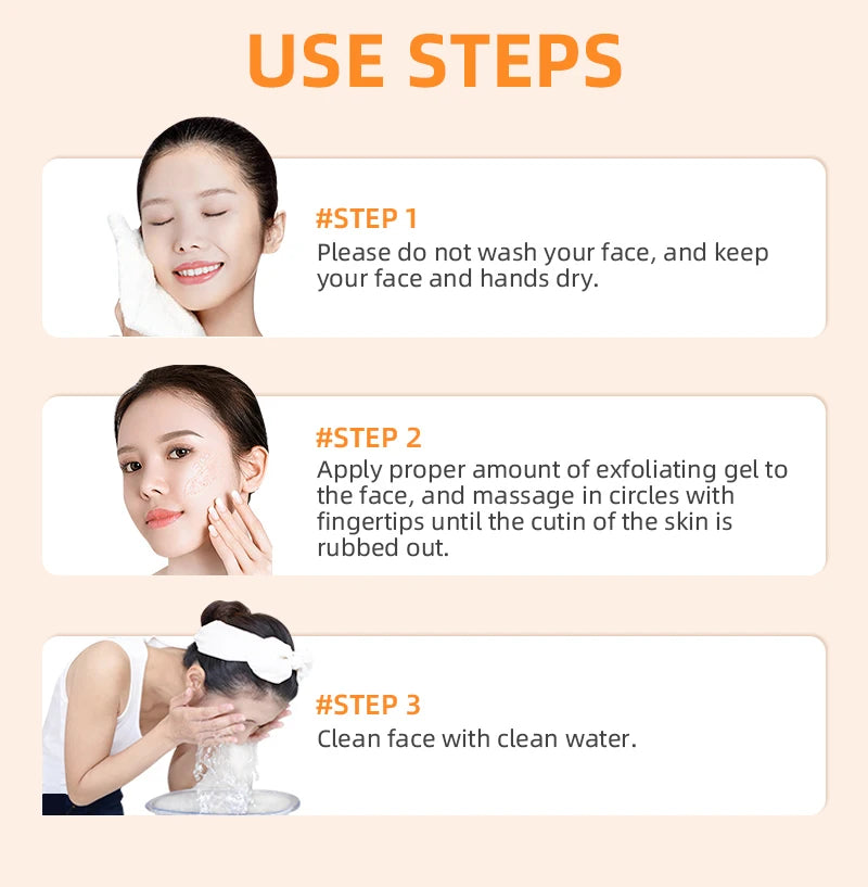 Orange Exfoliating Gel 50g - Natural Brightening Facial Scrub Scrubs Treatments Tidesmit