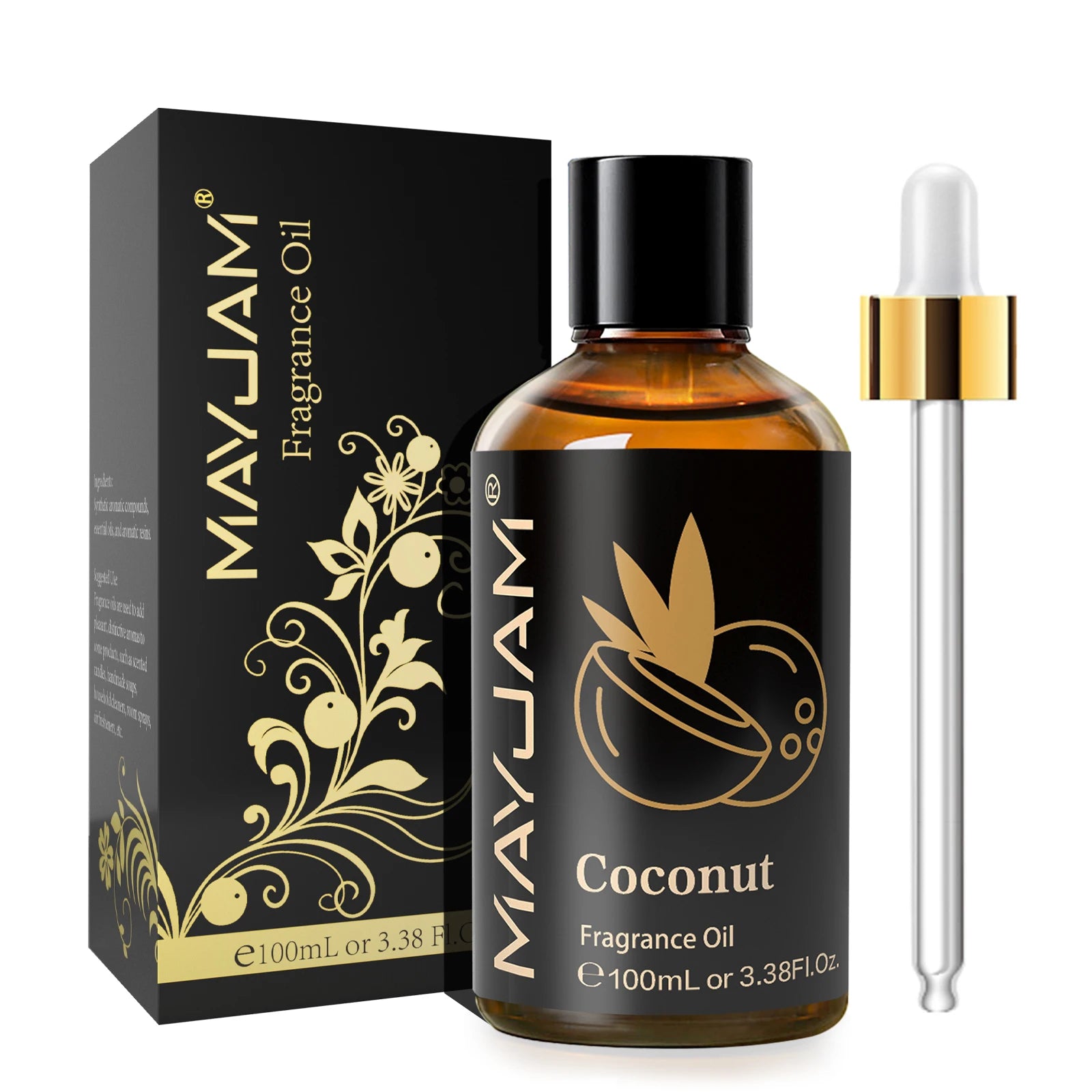 MAYJAM 100ml with Dropper Fruit Essential Oils Strawberry Watermelon Cherry Coconut Mango Fragrance Oil For Humidifier Diffuser