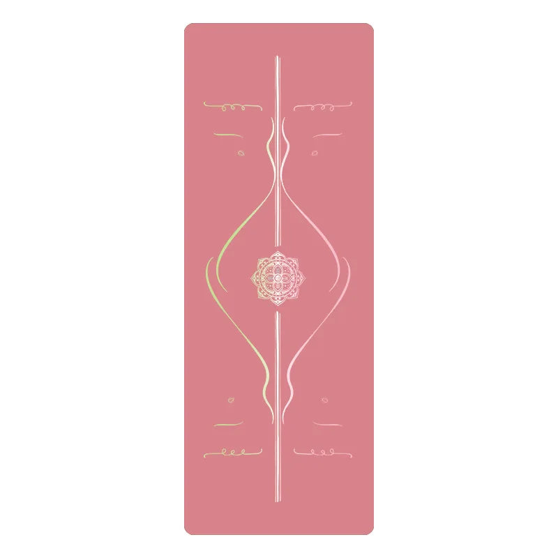 Professional PU Natural Rubber Yoga Mat, Non-Slip Grip Thickened Shock-Absorbing Exercise Dance Fitness Mat