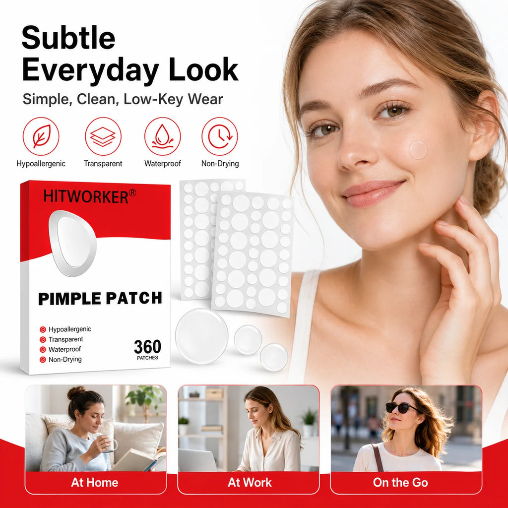 360counts hydrocolloid acne patch, acne patch covers pimples and spots, a fast and gentle skincare product