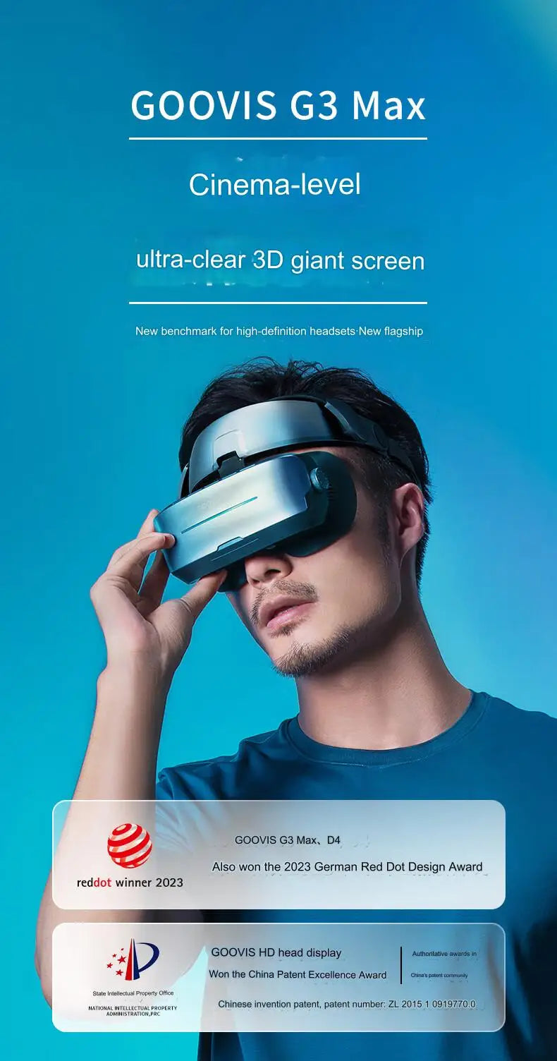 GOOVIS G3 Max 5K VR Headset - Personal 3D Cinema Glasses Tidesmit