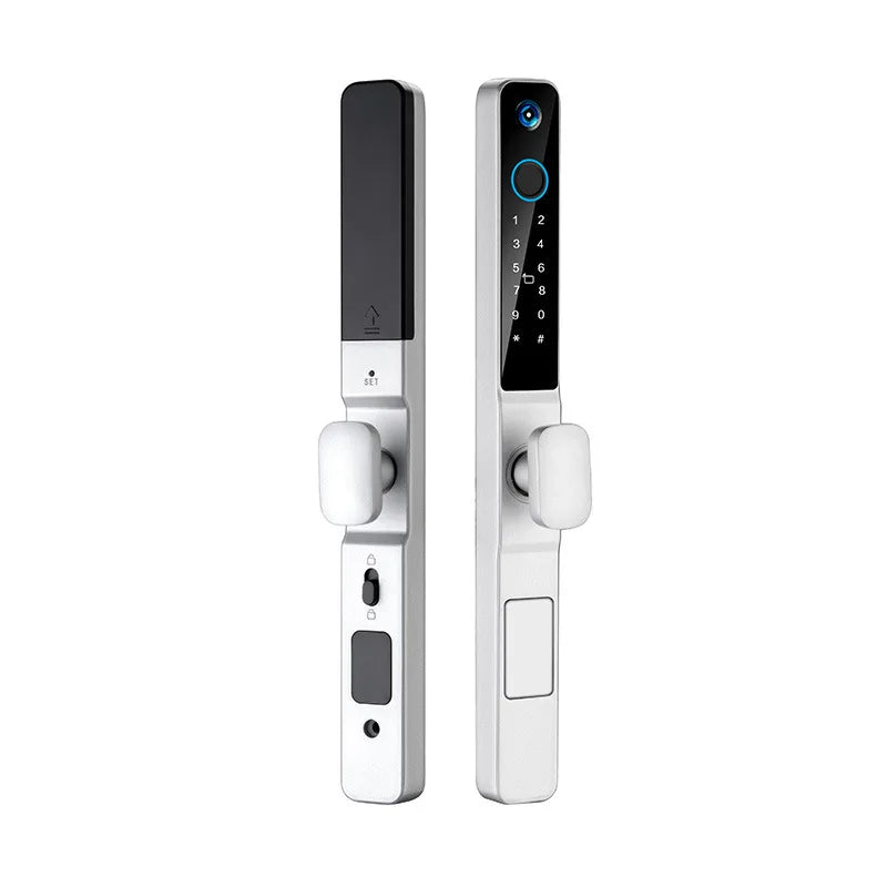 Peephole Camera Smart Aluminum Lock Euro 3592 Mortise Waterproof Tuya Wifi Fingerprint Digital Lock of UPVC Grill Sliding Door