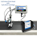 Thermal inkjet printer with 1x25.4mm print head and matching ink cartridge module