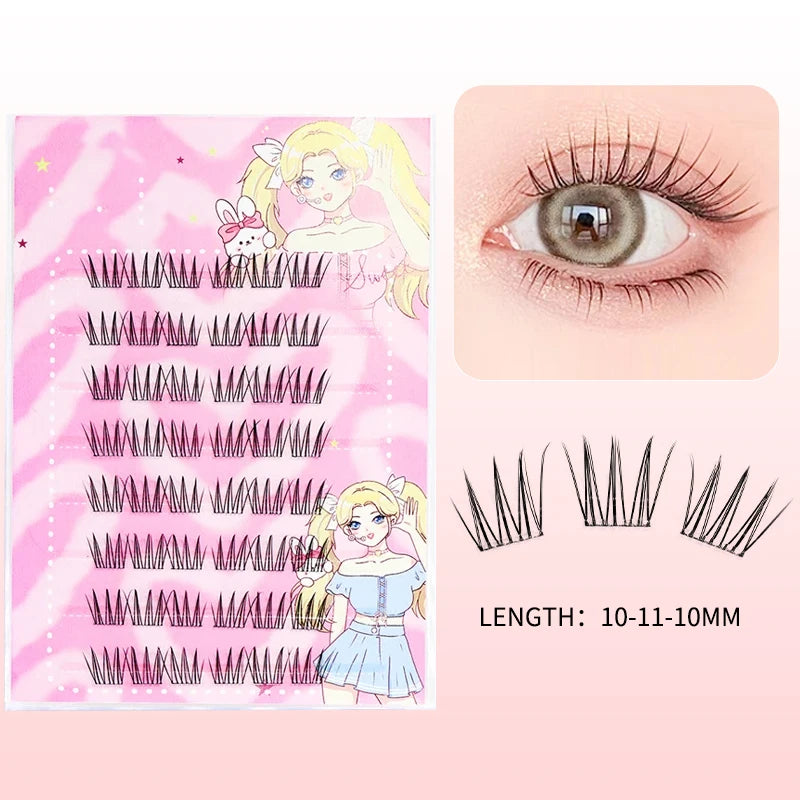 Self Adhesive Eyelashes Clusters No Glue Reusable C Curl Tidesmit Tidesmit
