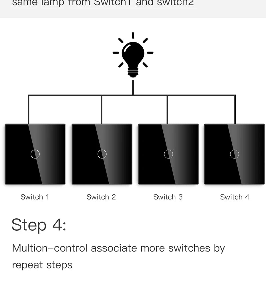 Wifi Smart Light Switch | 1-3 Gang Touch Control | Alexa & Google Compatible Tidesmit