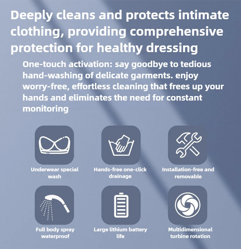 Tidesmit 3L mini portable washing machine featuring a compact design for washing underwear, socks, and travel clothes