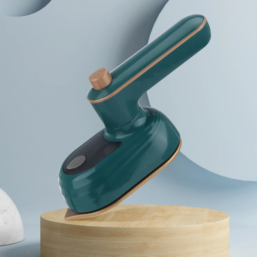 Tidesmit portable handheld steam iron for travel, showing compact design for dry and wet ironing in home or hotel