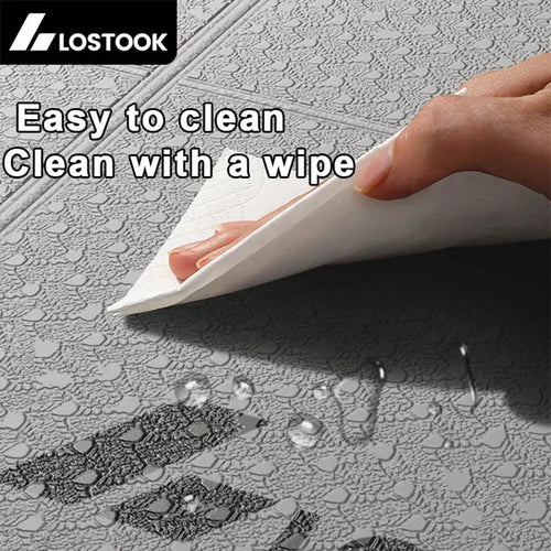 4mm TPE foldable yoga mat side view, easy-to-clean waterproof surface for smart yoga mat exercise and travel.