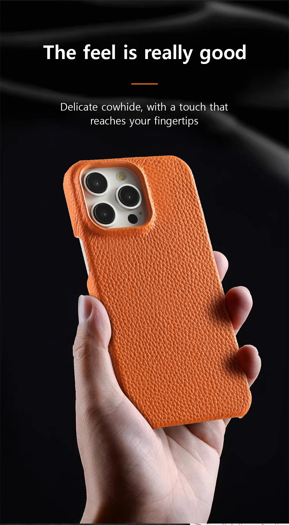 iPhone 16 Pro Max Genuine Leather Case | Slim Shock-Absorbing Cover Tidesmit