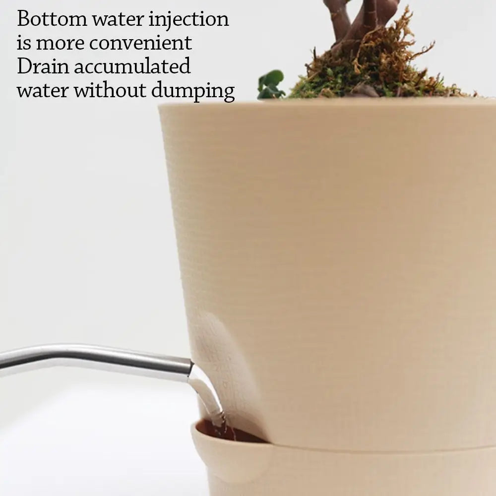 Multicolor Flower Pot Plastic Detachable Base Self-watering Flowerpot Breathable Round Removable Bottom Planter Home Gardening