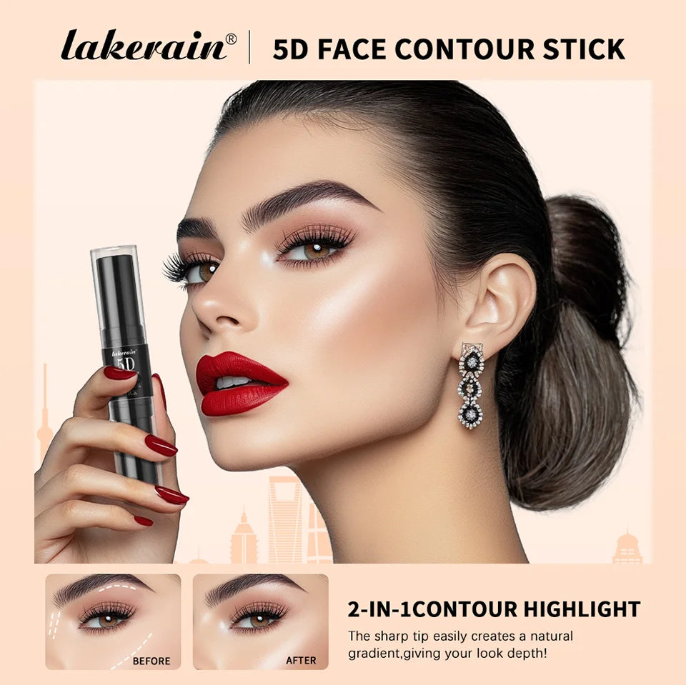 Tidesmit double-headed contouring stick with highlighter for V face sculpting and nose bridge definition swatch