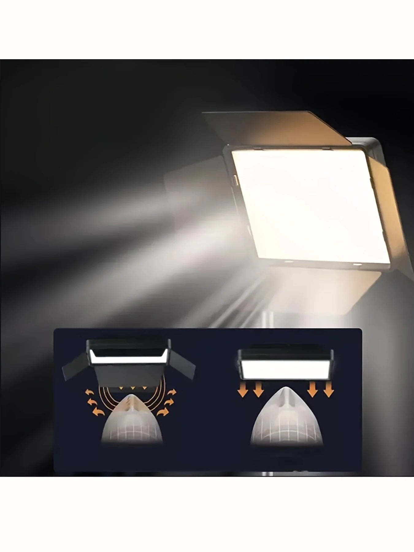 Square LED Ring Light with Adjustable Tripod - Studio Lighting Kit Tidesmit
