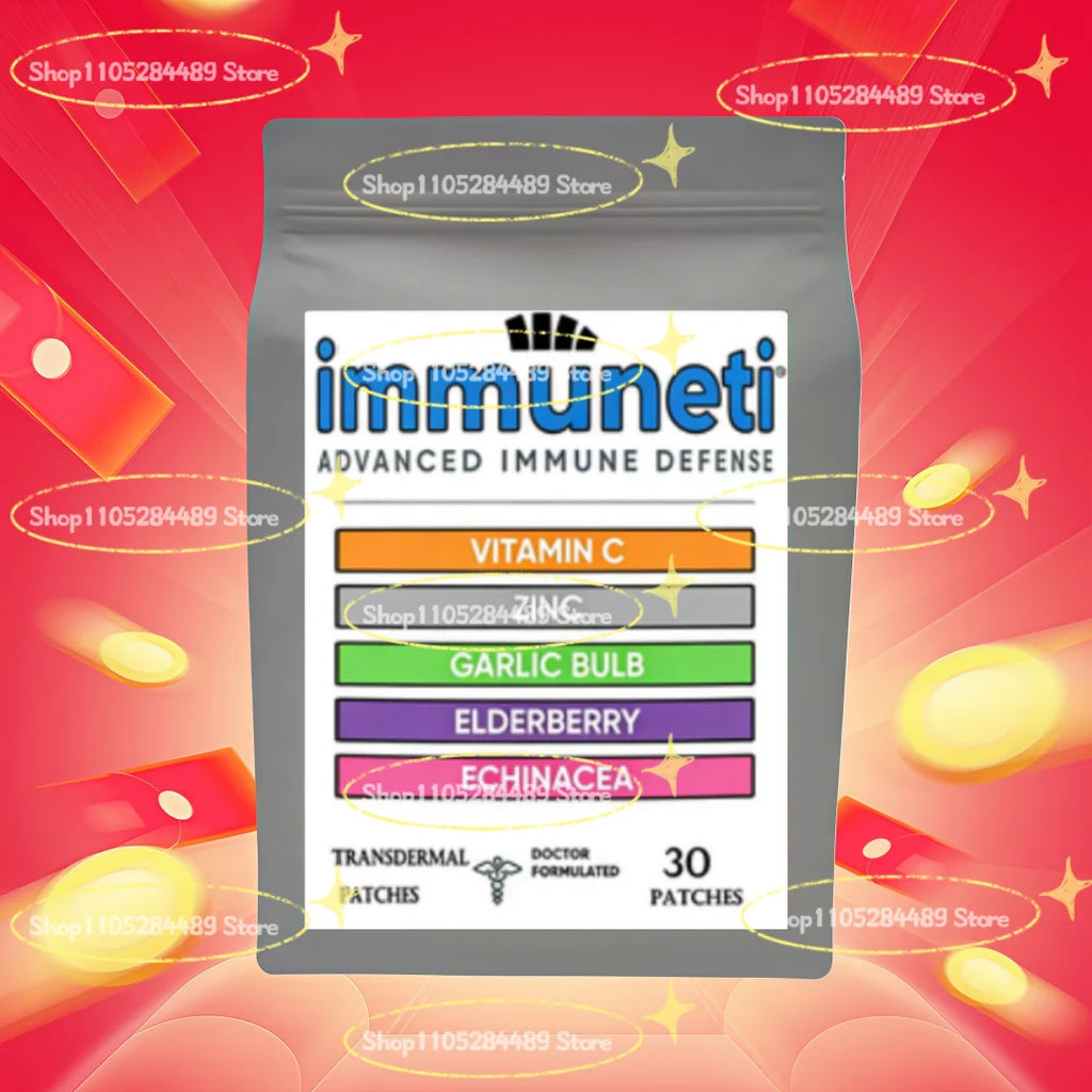 Immune Support Transdermal Patches With Elderberry, Zinc, Vit C, Vit D3, Selenium, Echinacea, Ginger 30 Patches