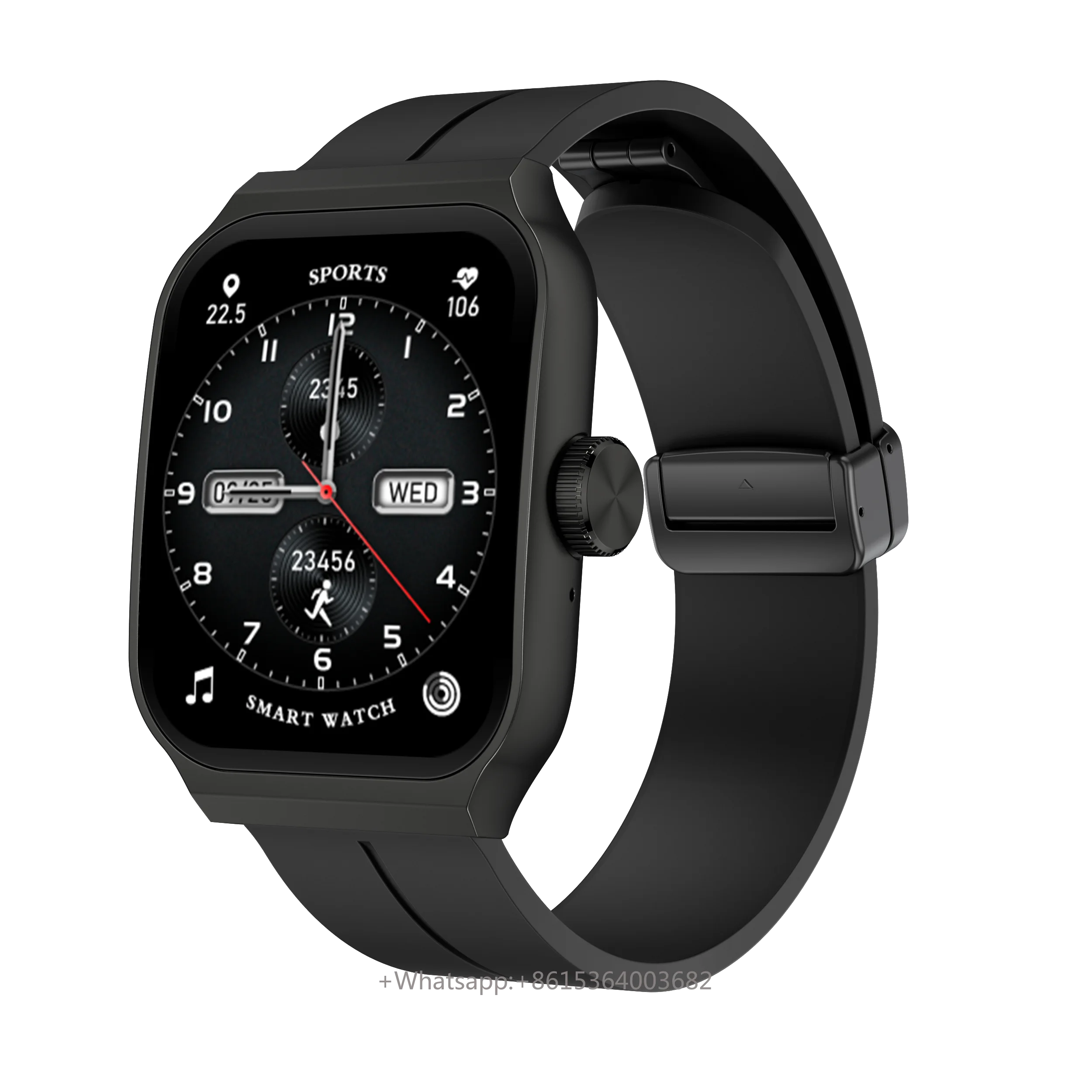 YLL-HRS H99 Smart Fitness Tracker Watch Exercise Record Heart Rate Monitor Sleep Tracker Custom Dial Chronograph Alarm Clock