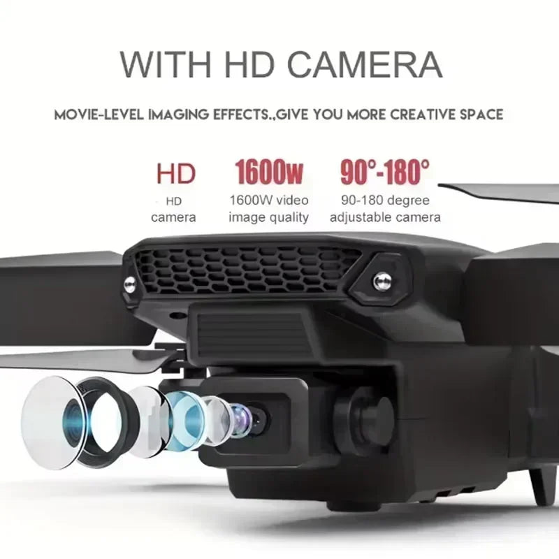 4K WiFi FPV Camera Drone - Foldable RC Quadcopter with HD Lens Tidesmit