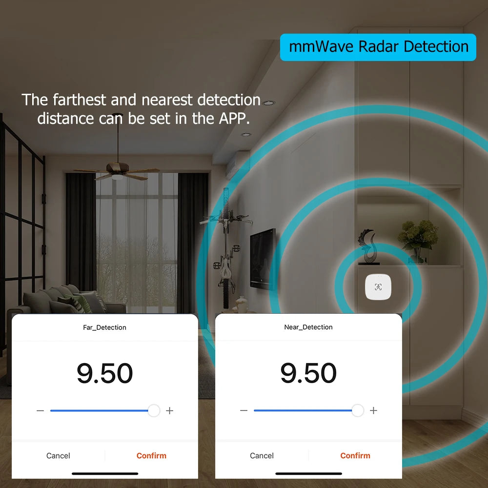 MmWave Human Presence Sensor with Luminance Detection for Smart Homes Tidesmit