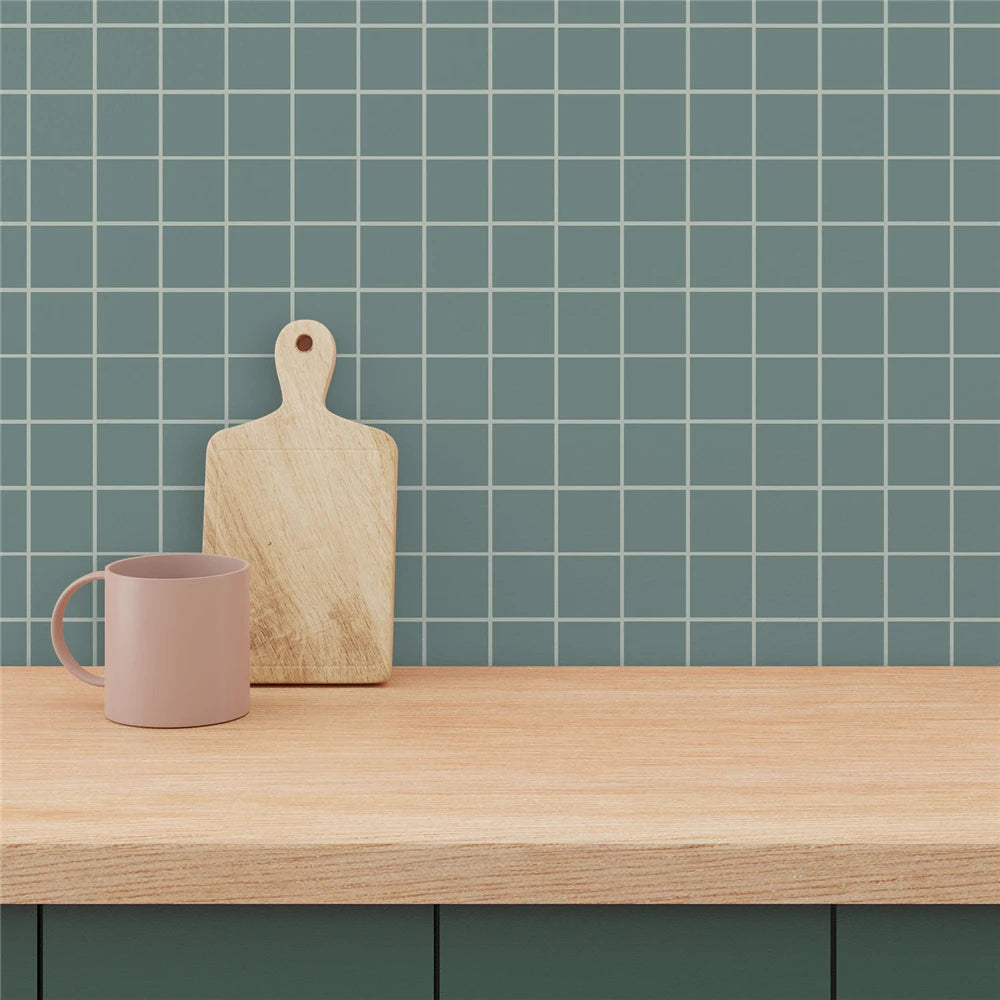 9/27/54PCS Pink Yellow Green Brick Tile Stickers For Kitchen Bathroom Wallpaper Waterproof Peel&Stick DIY Wall Sticker Home Deco