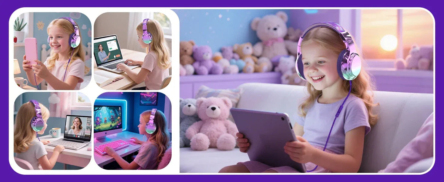 Tidesmit Kids Wired Headphones with Volume Limit and Built-in Mic Tidesmit