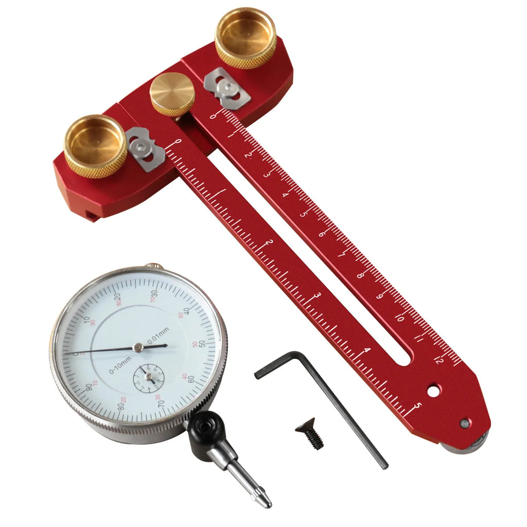 Table Saw Alignment Gauge Jig Guide with Dial Indicator For Aligning Calibrating Work Shop Machinery Like Table Saws Band Saws