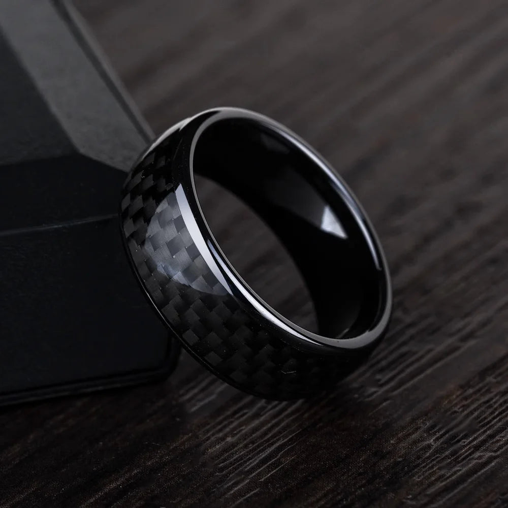 CUID/GEN2 Magic Epoxy Carbon Fibre Ceramic Ring Rewritable Clone M1 S50 card or FM1108 Smart Card, Women and Men Finger Ring Tidesmit
