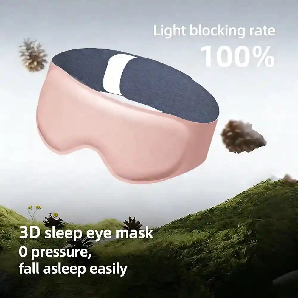 3D Sleep Eye Mask | Contoured Memory Foam - Grey, Pink & Black Eye Massage Instrument Tidesmit